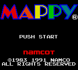 Mappy title screen for Sega Game Gear